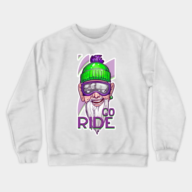 Cool old man Crewneck Sweatshirt by Vi Davy